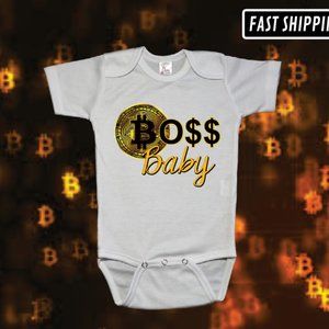 Boss Baby Bitcoin one piece bodysuit Baby clothes